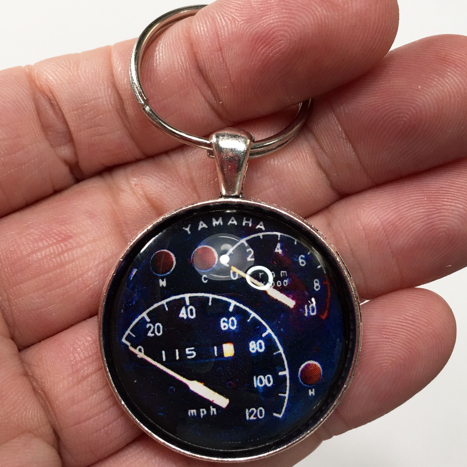 Vintage 60’s Yamaha YM YD Motorcycle Speedometer RPM Tach Tachometer Keychain