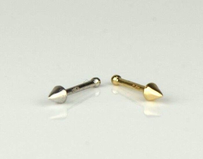 14k Yellow or White Gold Nose Piercing Stud