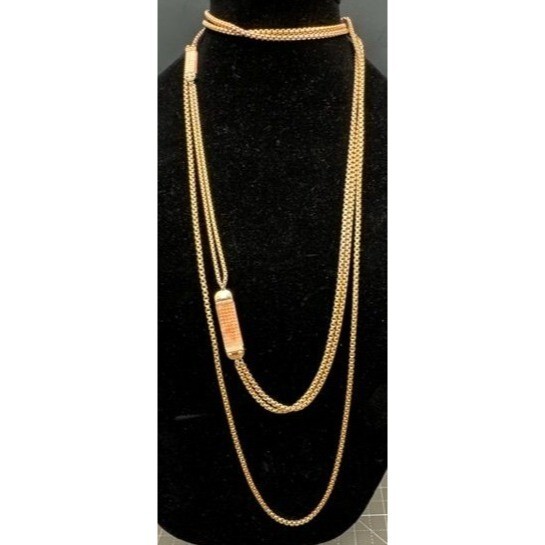 Henri Bendel of New York 52″ Rose Gold Tone Layering Necklace