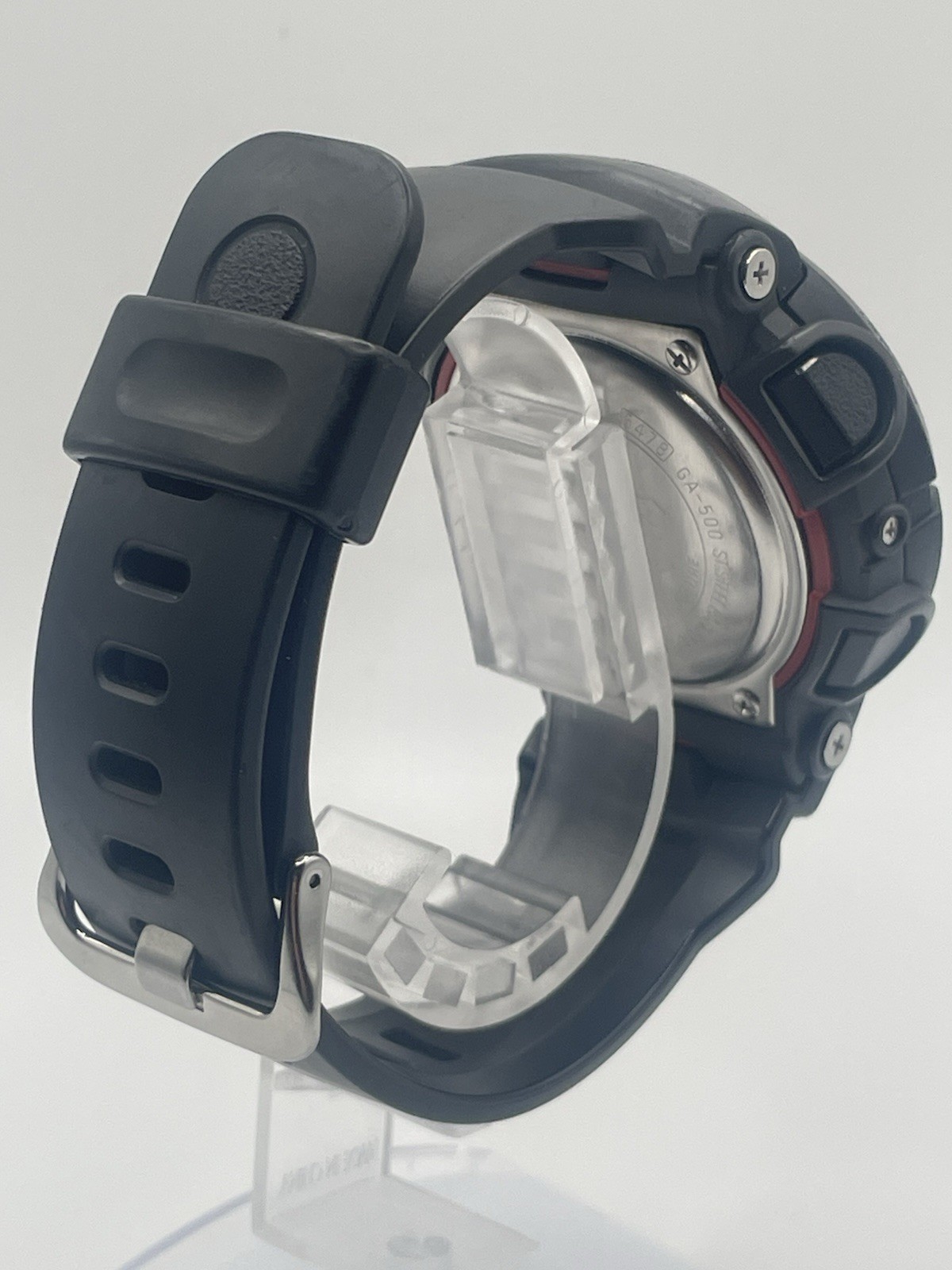 Casio G-Shock GA-500 5478 Black Red New Battery Gasket Greased Serviced Boxed