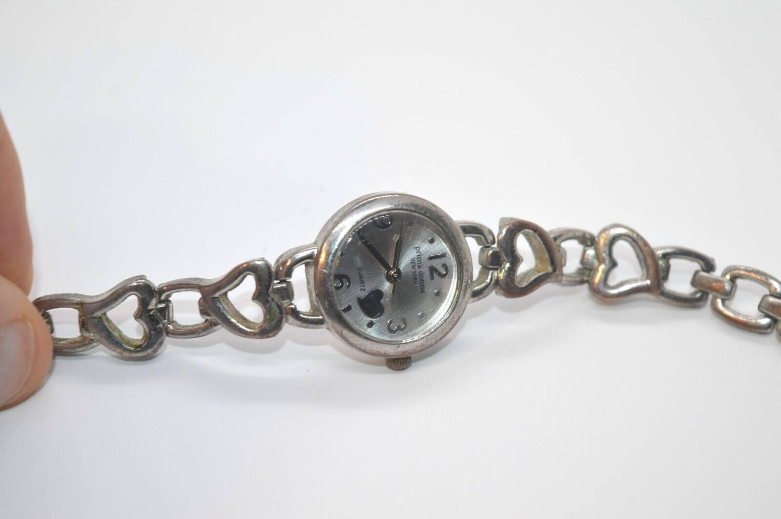Prima Donna New York” womens quartz 7” Heart bracelet New battery ”GUARANTEE