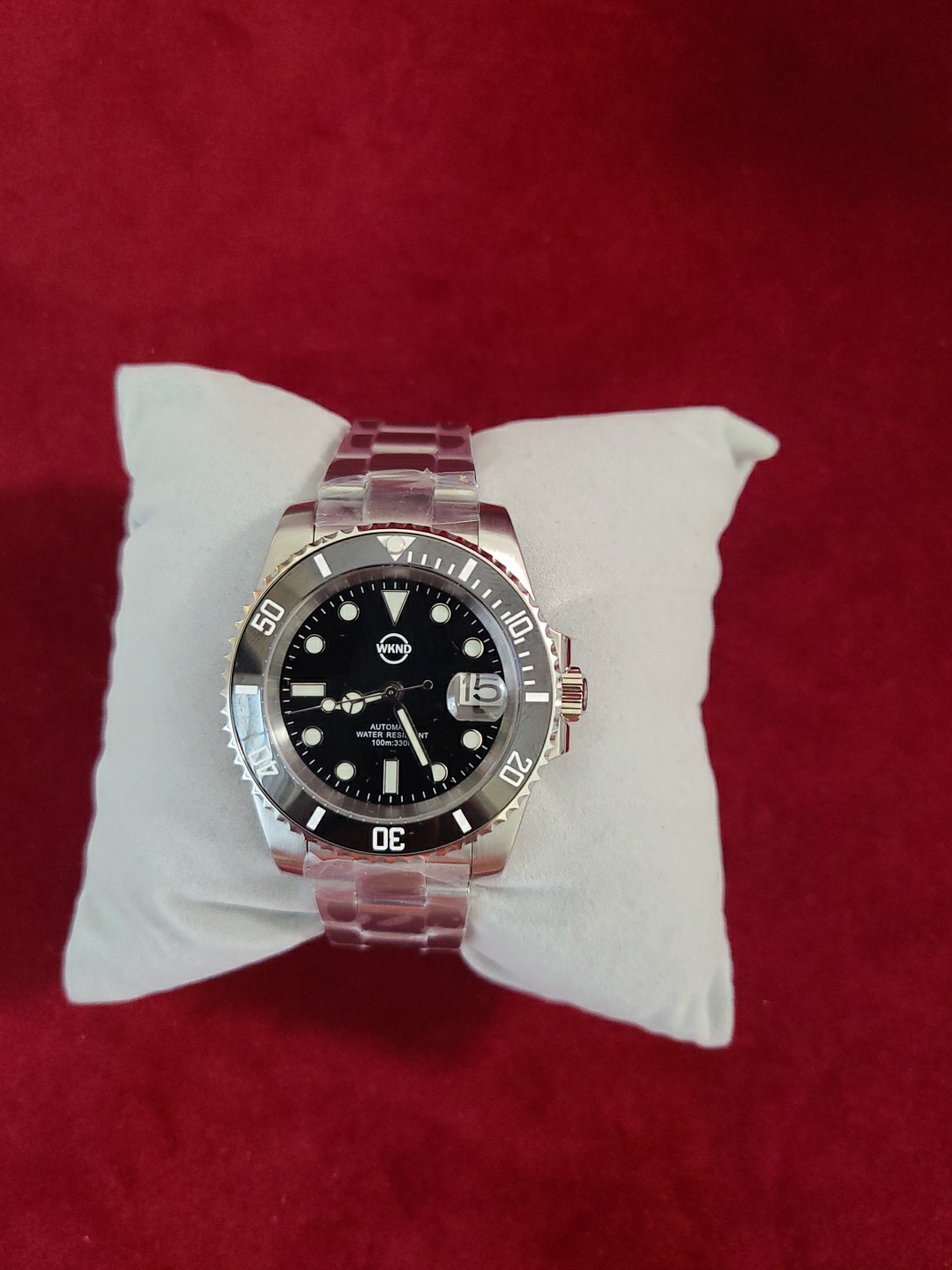 Custom Made Black GMT Diver Style Mod Watch w/ NH34 Movement 41mm