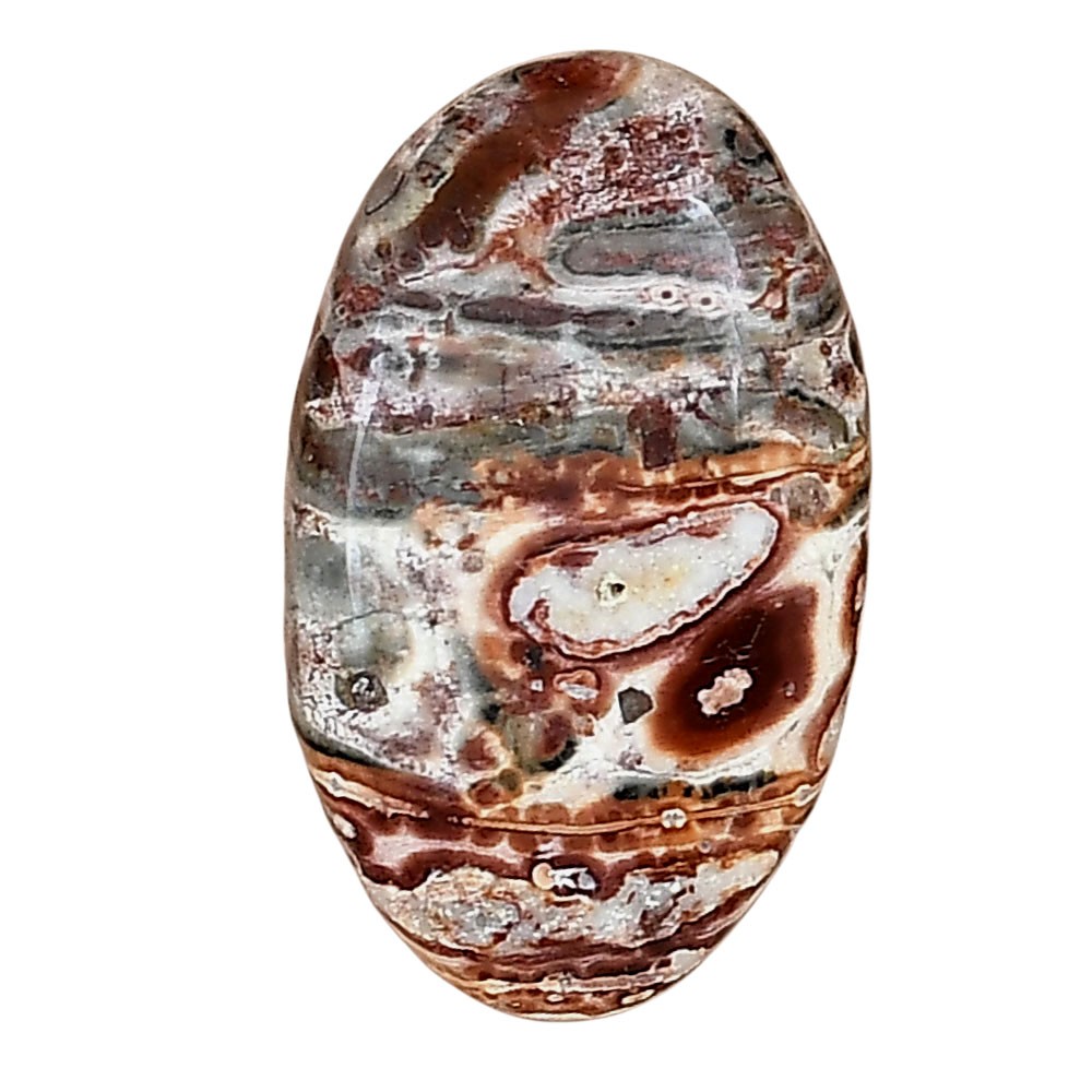 Natural Leopard Skin Jasper 25.5×15.5×5 mm Oval Polished Gemstone LS02016-30