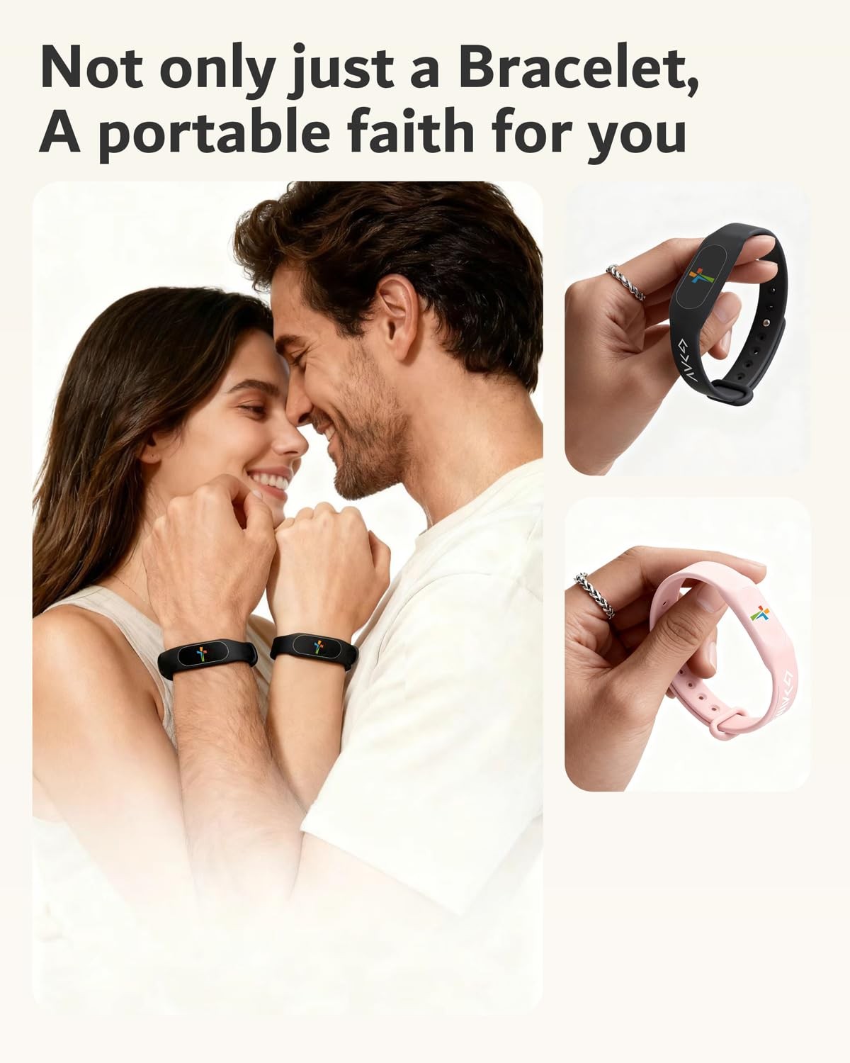 Bible Verse Bracelets – Silicone NFC-Enabled Faith Bracelet for Women & Men, …