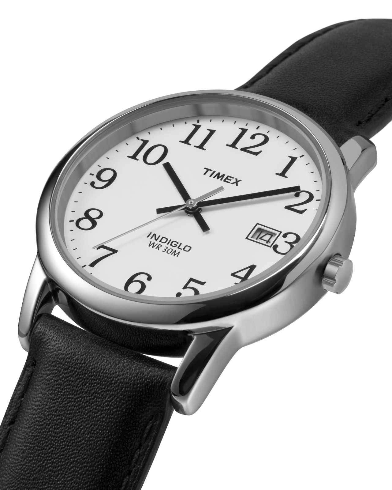 Timex Men’s Easy Reader Black Leather Strap Watch – T2H281 NEW