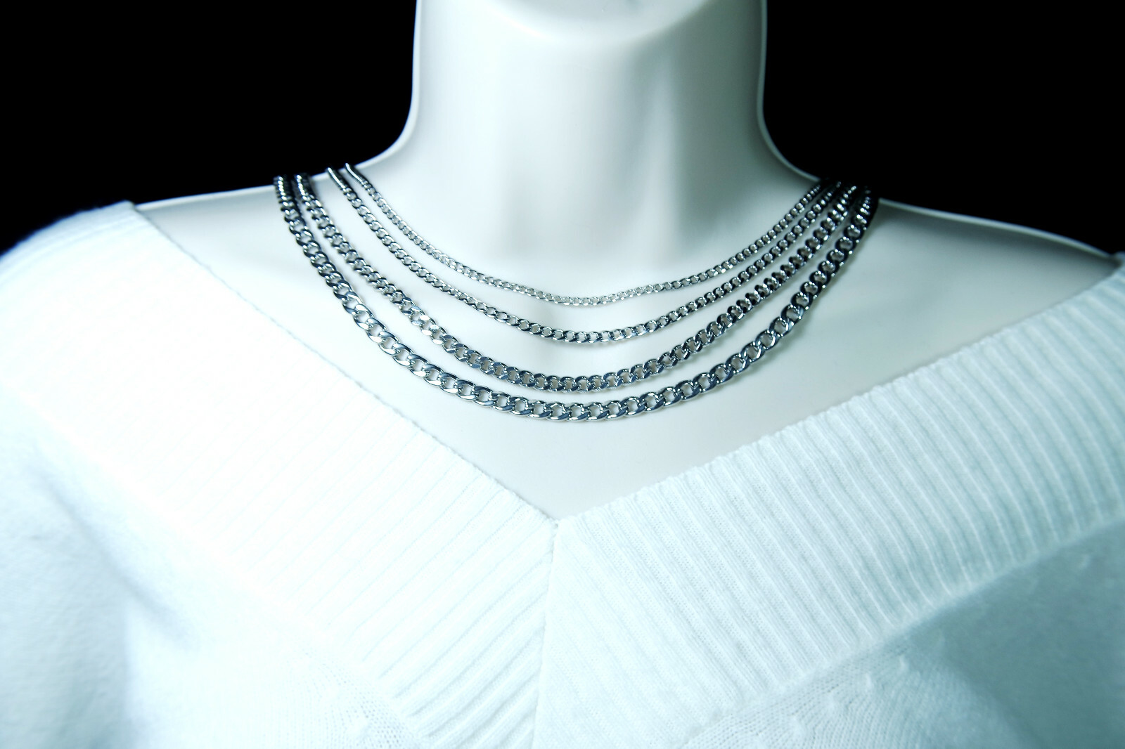 Curb Chain Necklace Pure 304 Stainless Steel, Any Custom Length Miami Curb Chain