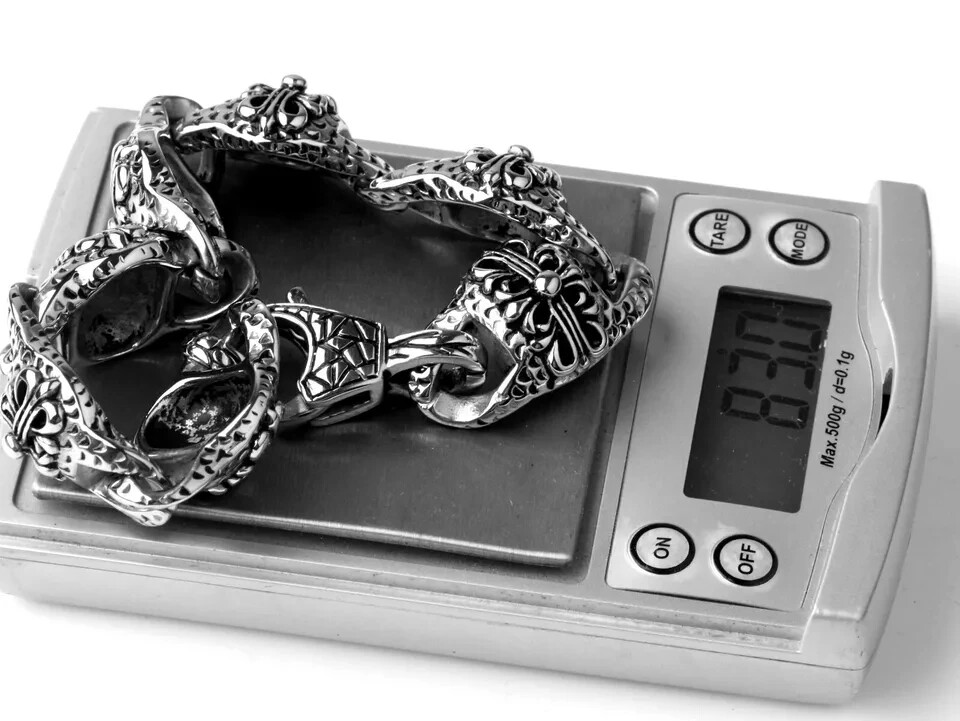 Men’s Heavy Sturdy Chain Bracelet Motorcycle Biker Wristband Stainless Steel USA