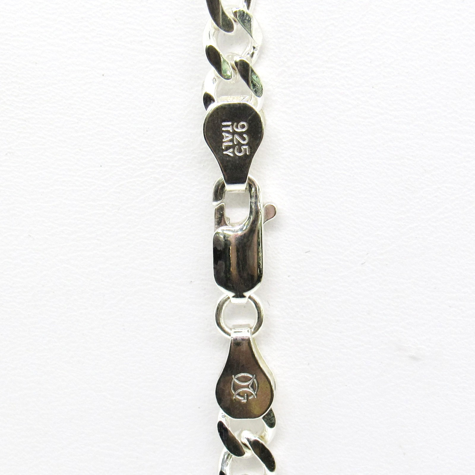 STERLING SILVER .925 ITALY FIGARO 5 MM WIDTH FLAT 24″ UNISEX CHAIN LINK NECKLACE
