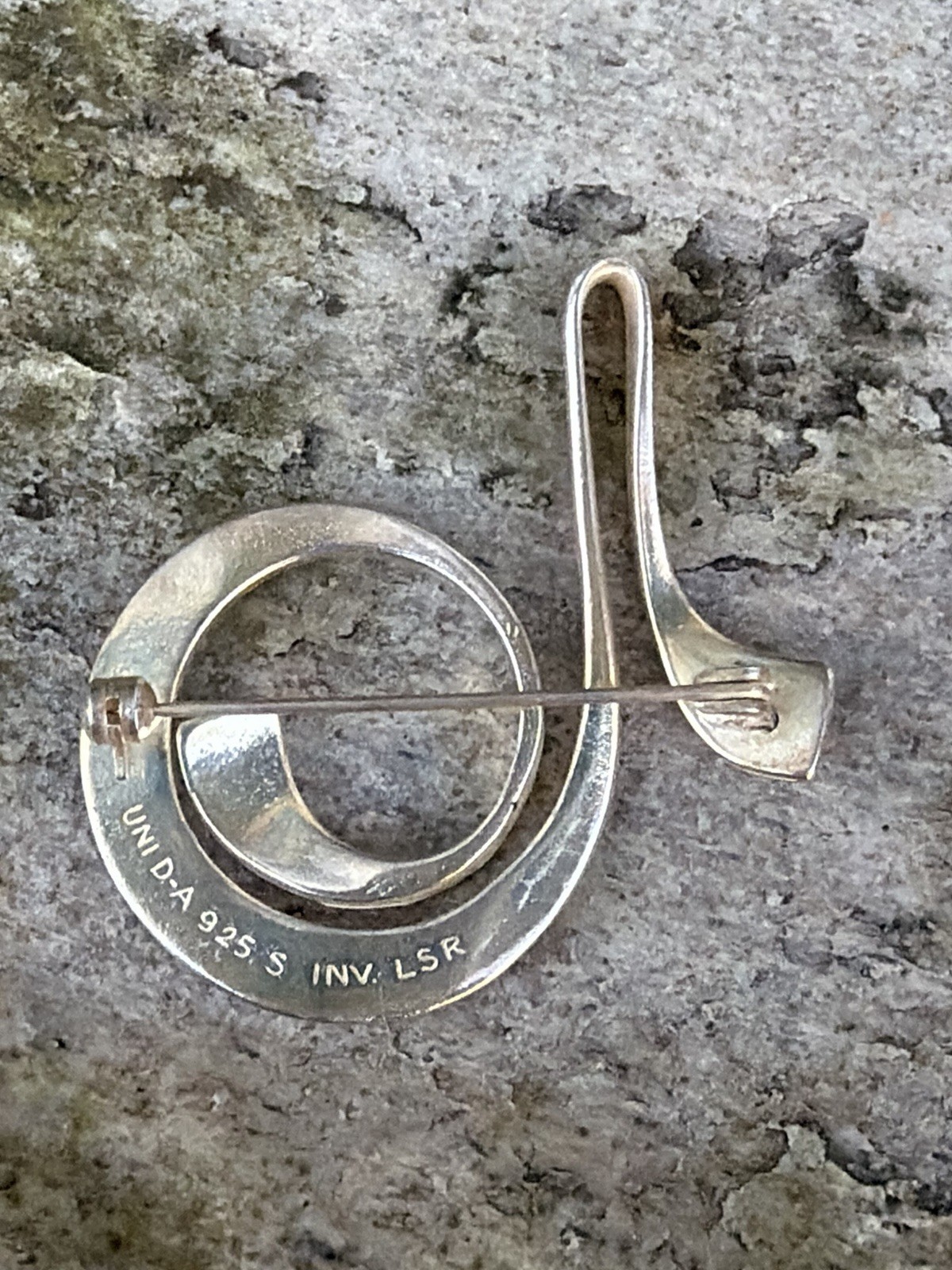 David Andersen Sterling Silver Norway Liv Solnør Rognan Brooch vtg uni 2800