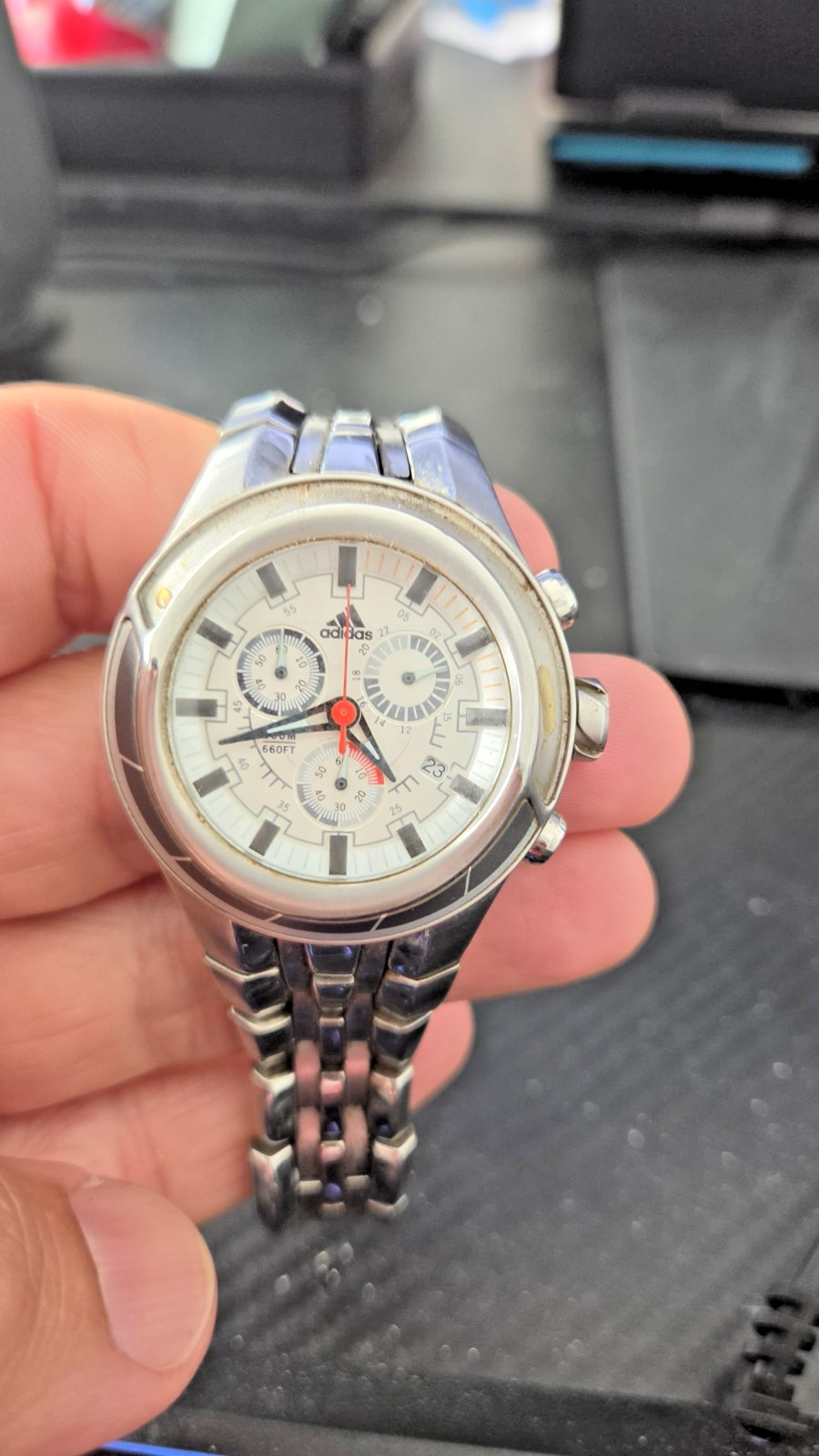 ADIDAS Adi-StarPro Chronograph Men’s Watch Stainless Band 42mm Quartz PARTS only
