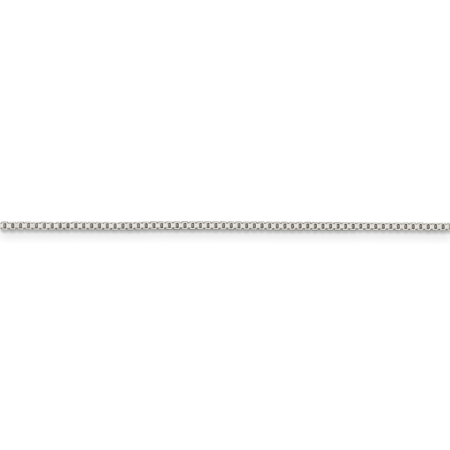 Sterling Silver Solid 1.10mm Plain Box Chain w/ Spring Ring Clasp 16″ – 36″
