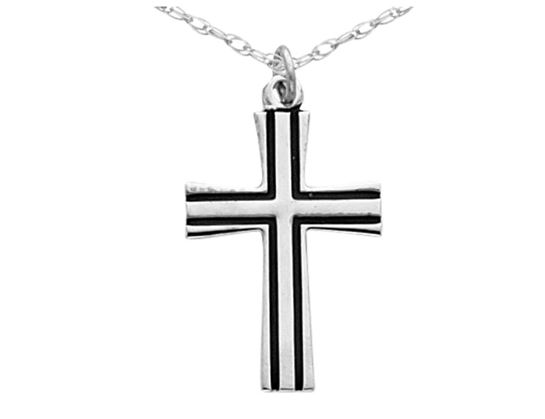 Enameled Pendant in Sterling Silver with Chain