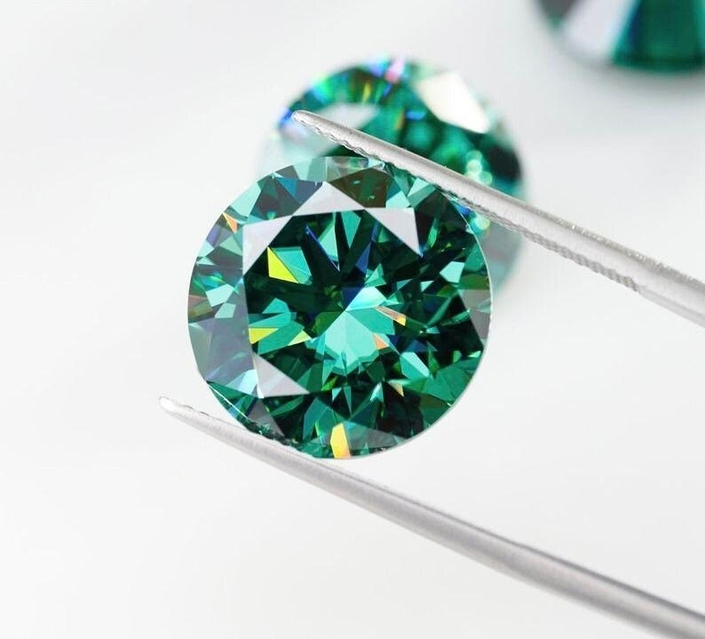 1 Ct Green Diamond Loose Round Cut VVS1 D Grade Gemstone +1 gift for solitare