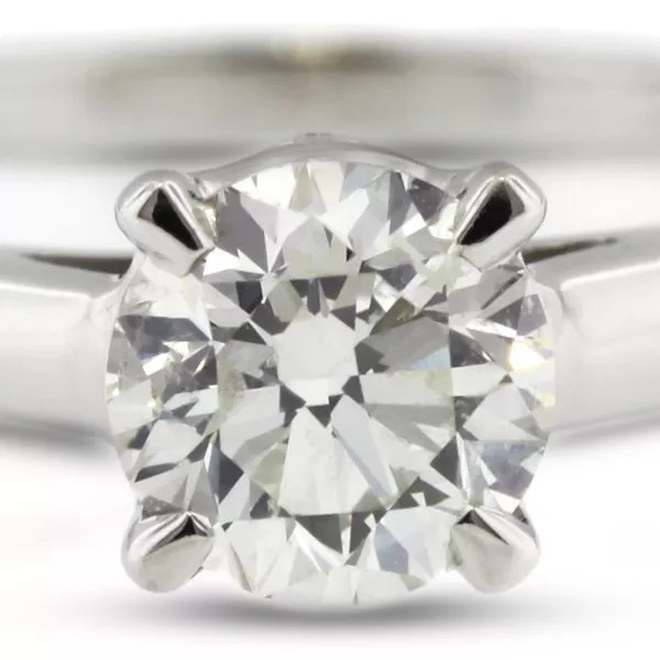 Engagement Ring 14K White Gold Classic 1.79 Carat Round Lab-Grown Diamond G SI1