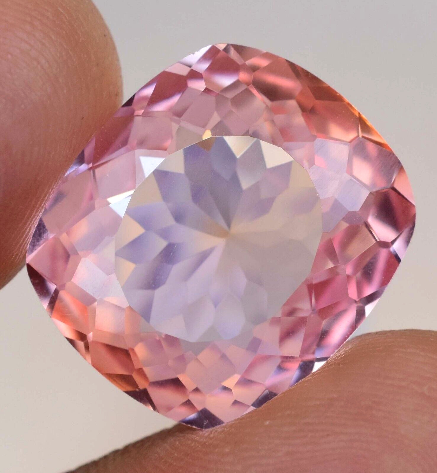 Natural imperial Topaz 23.95 Ct Cushion Stunning Flawless AGL Certified Gemstone