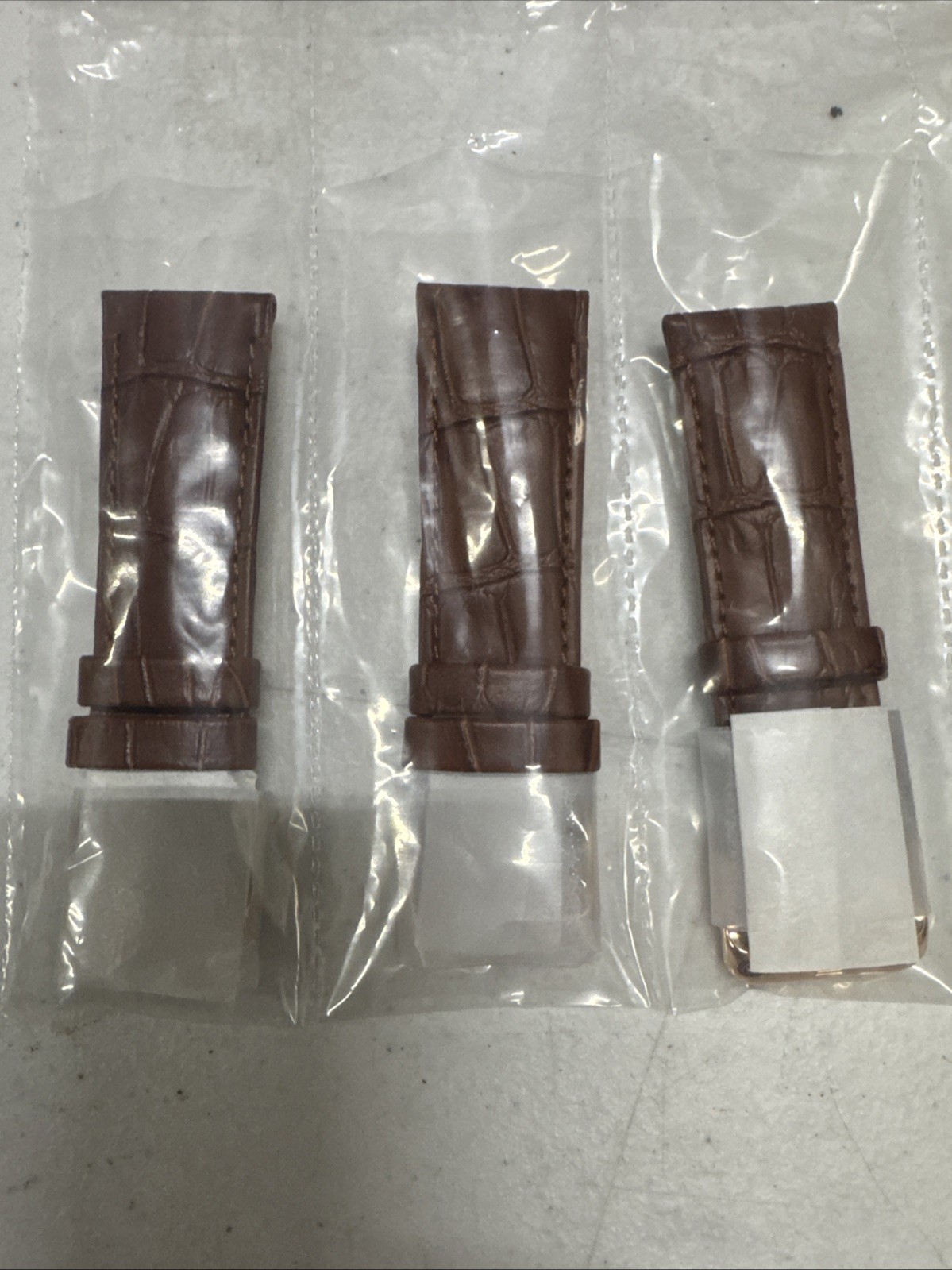 Lot of 10 – Brand NEW- 22mm Genuine Leather Brown Watch Bands
