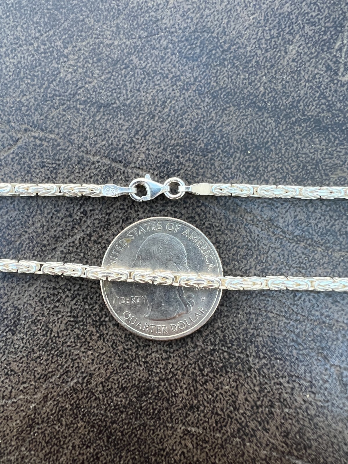 Real Solid 925 Sterling Silver Byzantine Rope Chain Necklace 2mm 16-30″ Length