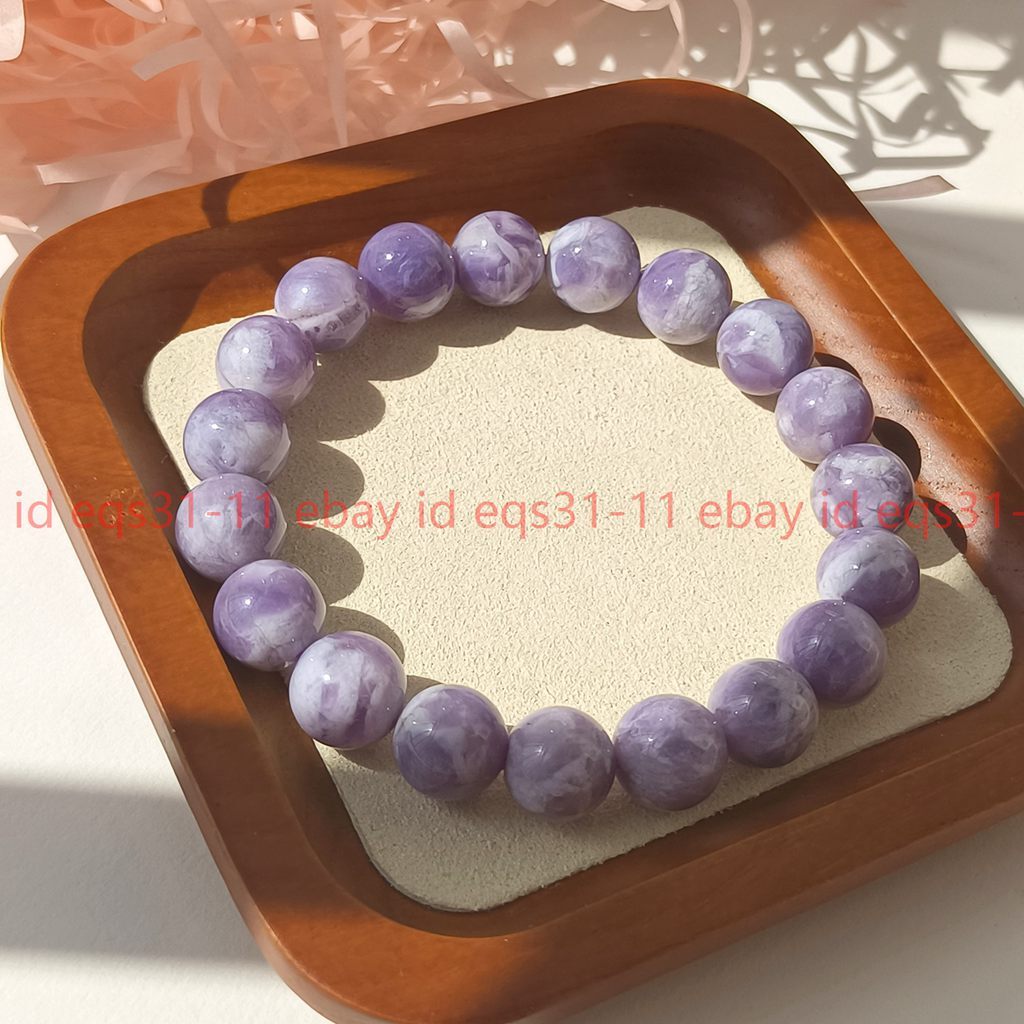 Natural 8/10/12mm Purple Jade Crystal New Product Violet Crystal Bracelet