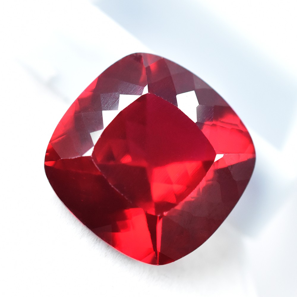 Rare Square Cushion Cut 23.35 Ct Natural Red Garnet A++ Certified Gemstone