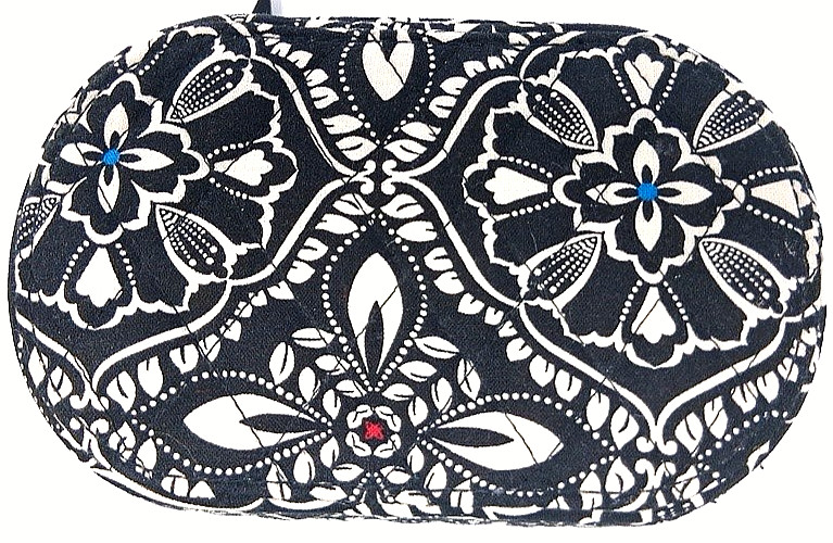 Vera Bradley Travel Jewelry Case Zip Around Quilted 6½”×4″×3¼”