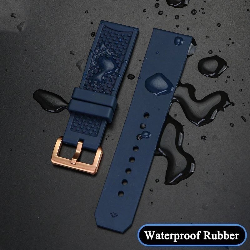 23mm 24mm Silicone Rubber Watch Band Strap Fits For C.artier Calibre WSCA0006