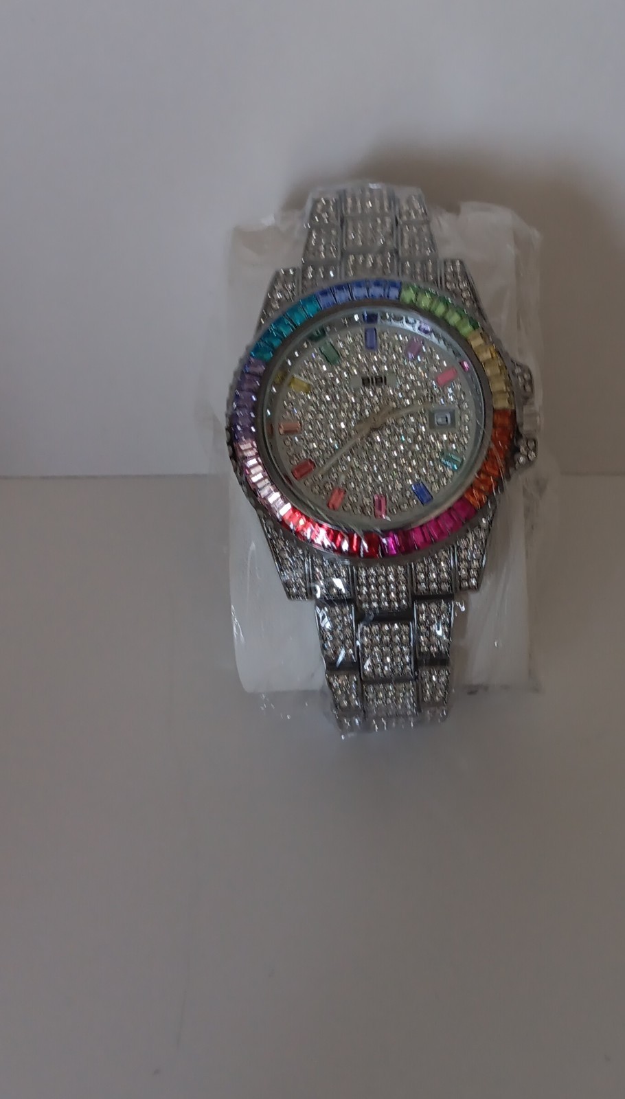 BiBi Rainbow Iced Out Quartz Watch