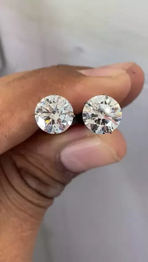 Loose CVD Lab-Grown Diamond 4.20 Ct Pair Of Round Color D ,Clarity IF, Certified