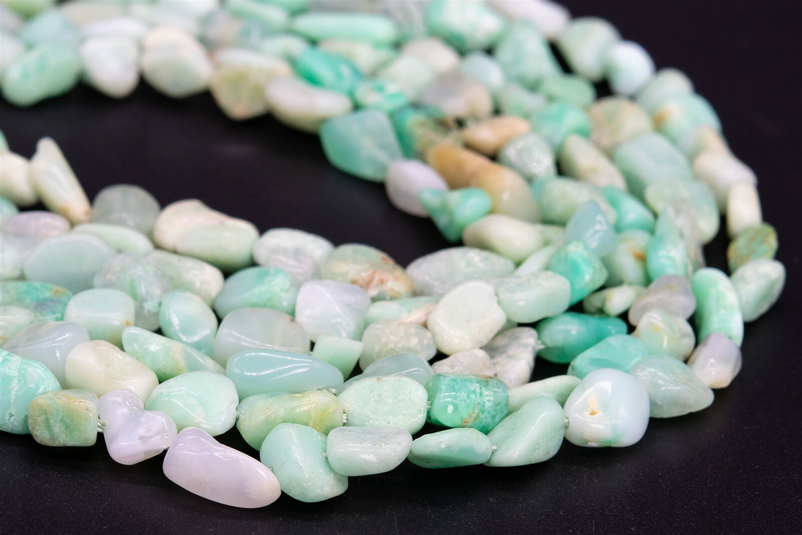 3-8MM Multicolor Chrysoprase Pebble Chips Grade A Genuine Natural Loose Beads
