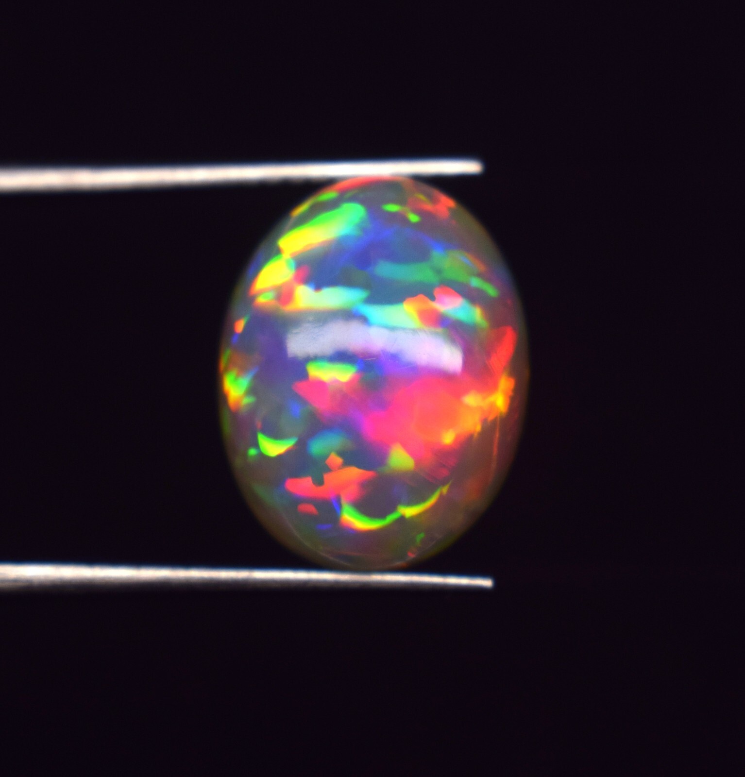 6.65 CT Natural Ethiopian ++Opal Fire Oval Loose Cabochon Gemstone 15×11.5 mm
