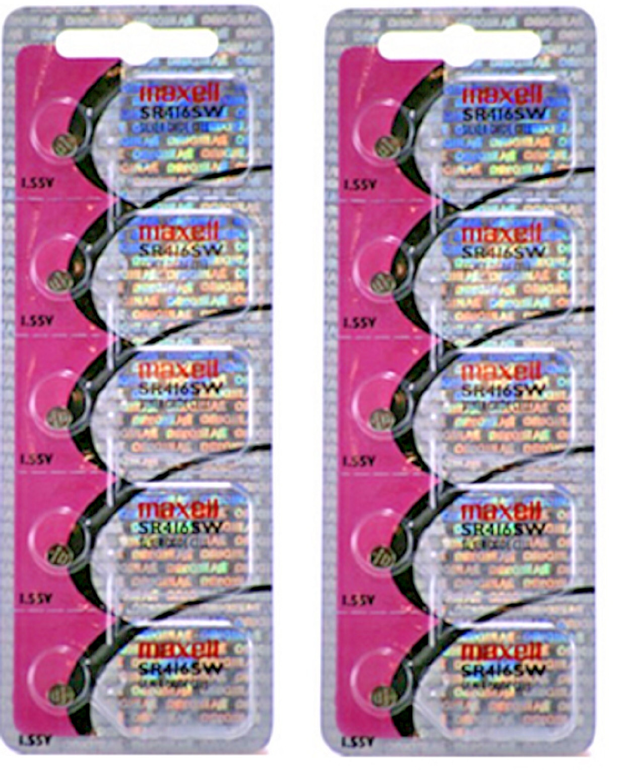 Maxell 337 Watch Cell Batteries SR416SW Silver Oxide New Sealed (Pack 10)**