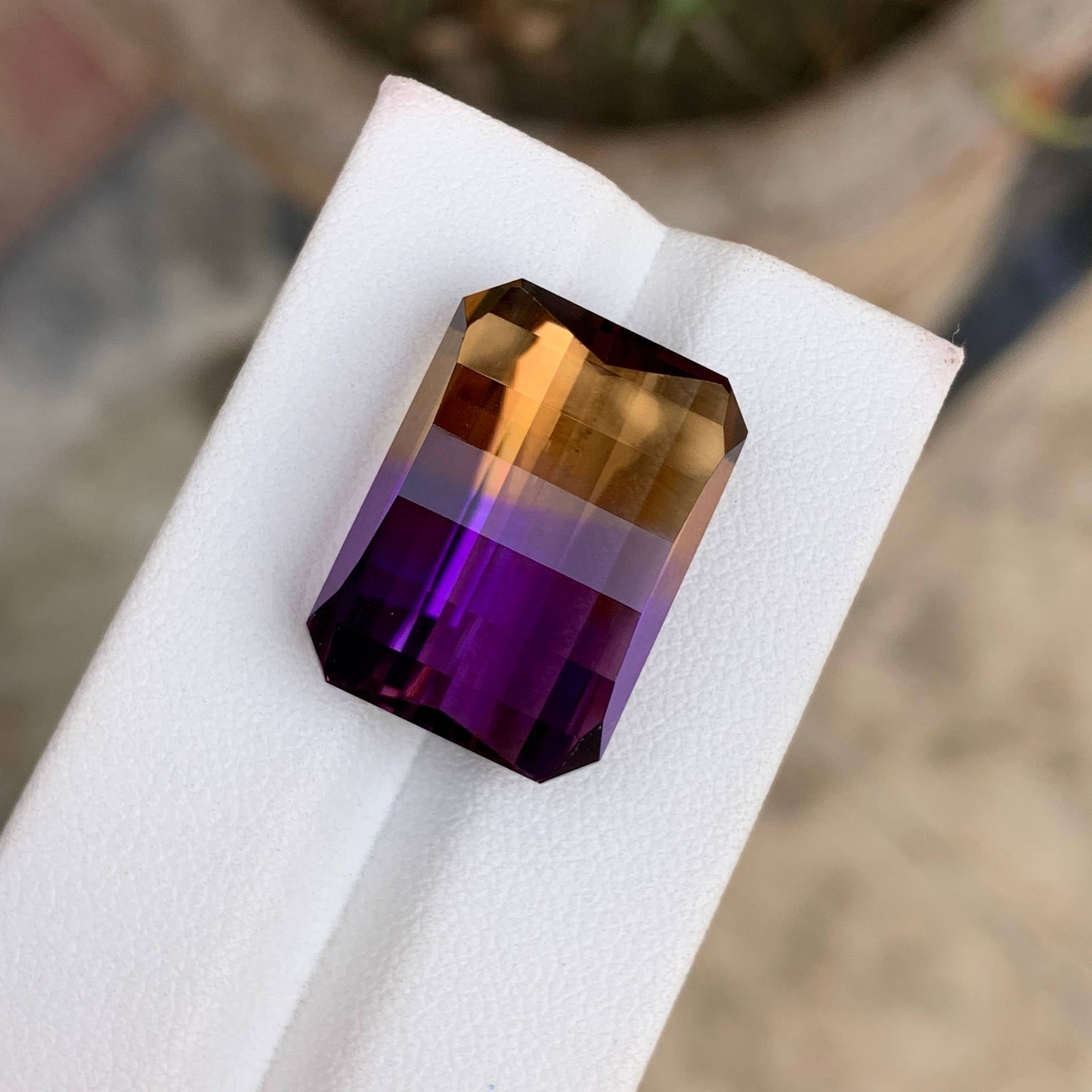 Natural Ametrine 24.48 Ct Eye Clean Bolivia Untreated Loose Gemstone