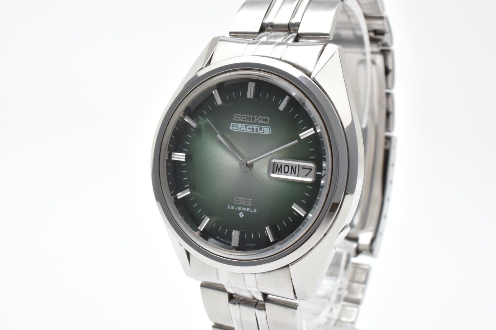 🎦Vintage 1972 [Near MINT] SEIKO 5 ACTUS 6106-7510 Green Automatic Men’s JAPAN