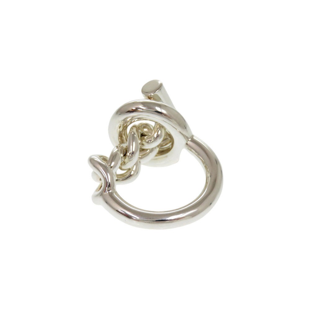 AUTHENTIC HERMES Croisette Ring Silver Silver925 #13(JP Size)
