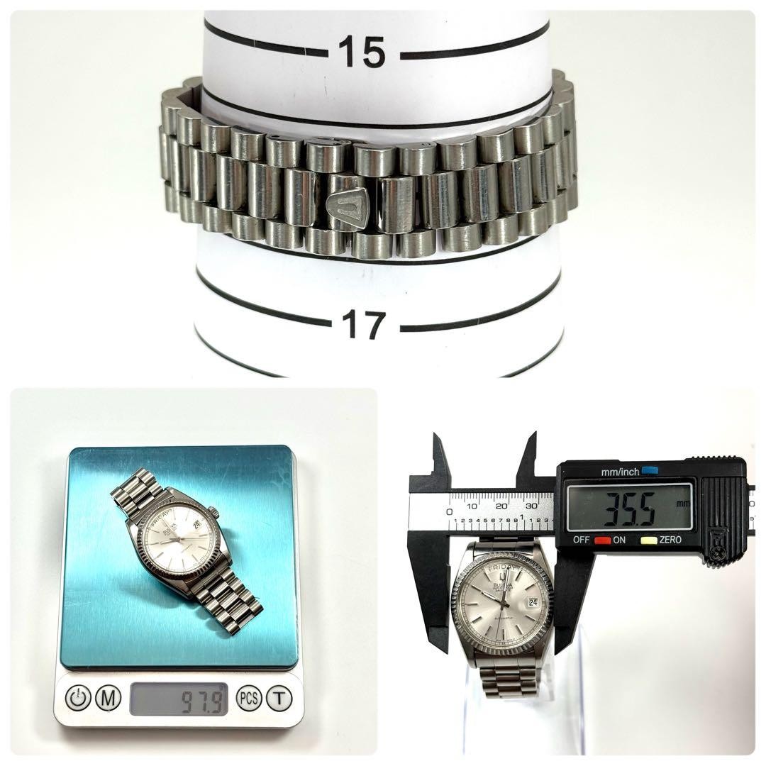 Bulova Super Seville 4410101 Day-Date Automatic Silver Mens Watch Japan 0715496