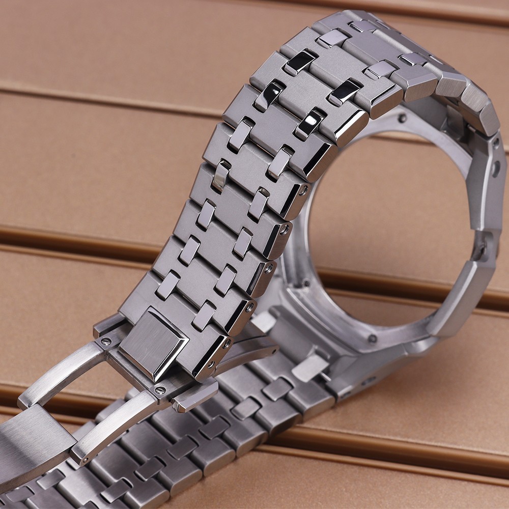 44.3mm Watch Case Strap Polished 316L Stainless Steel Modify casio GA-2100 Mod
