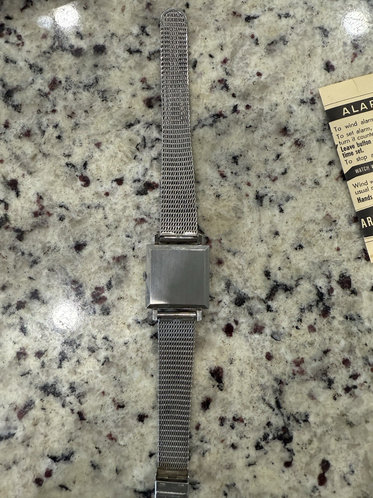 Rare 1960s Girard Perregaux 29mm Tank 17J S.Steel Manual Wind Watch W/Box