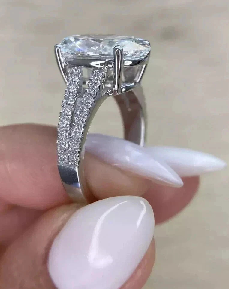 Certified 5.60 Cts Oval Cut Diamond Wedding Ring, Engagement Ring, Gift