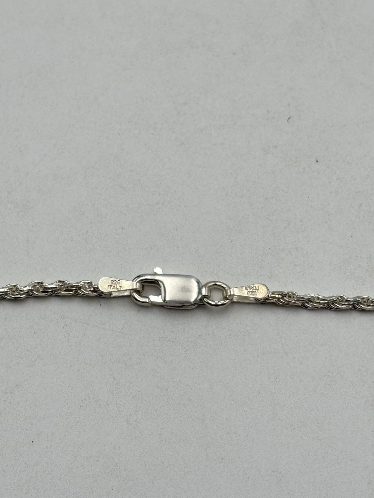 STERLING SILVER 925 ITALY 18″ ROPE CHAIN NECKLACE 1.7mm wide 5.6g