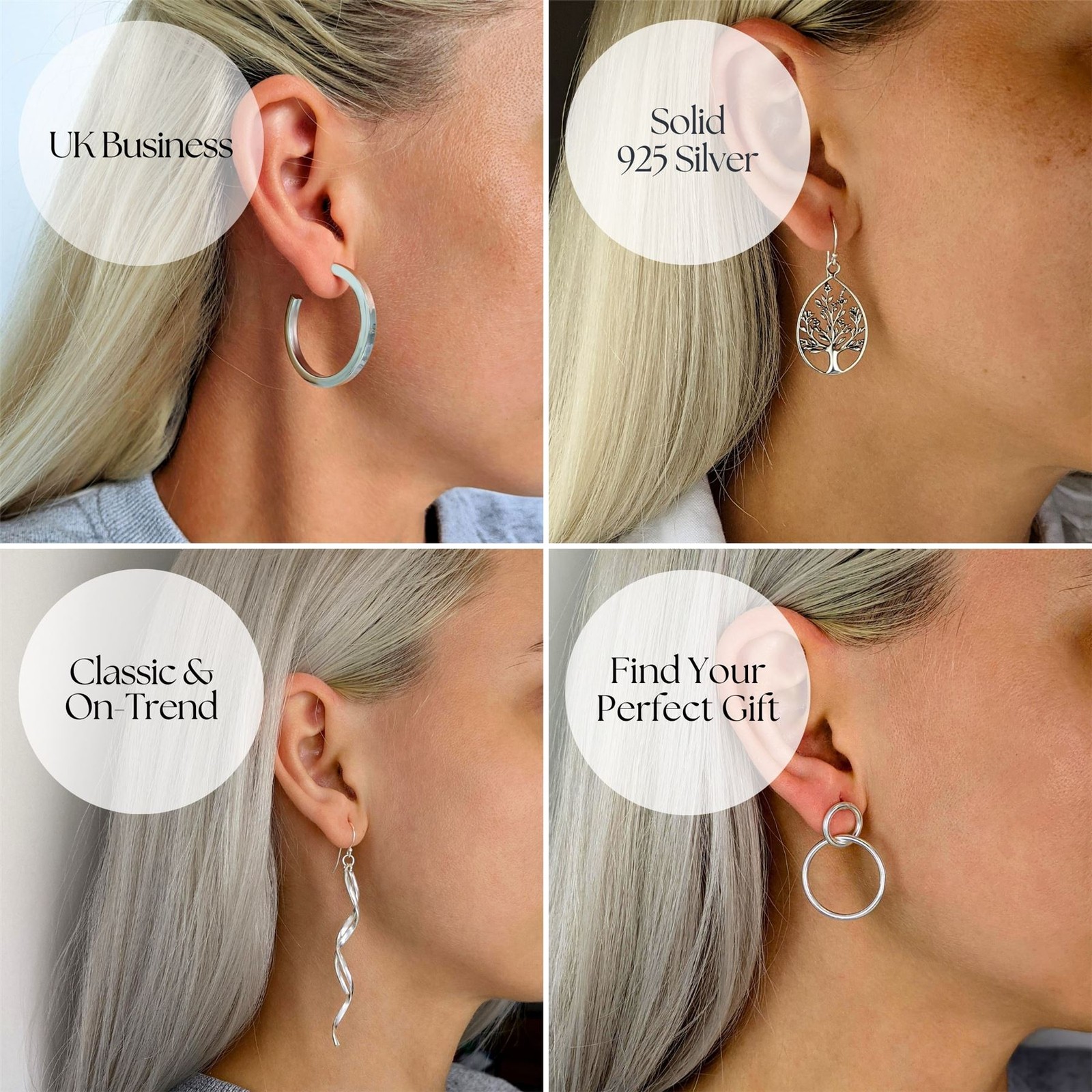 Silverly 925 Sterling Silver Dangly Earrings Long Spiral Twist Ribbon Wavy