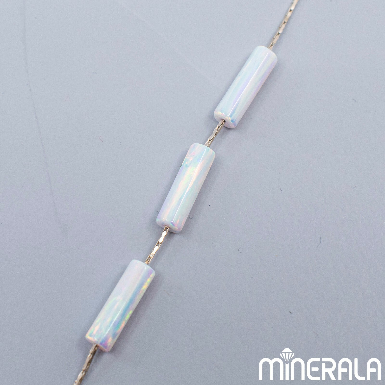 WHITE LAB CREATED SYNTHETIC OPAL BEADS ROUND CYLINDER TUBE VARIOUS SIZES WP0276A