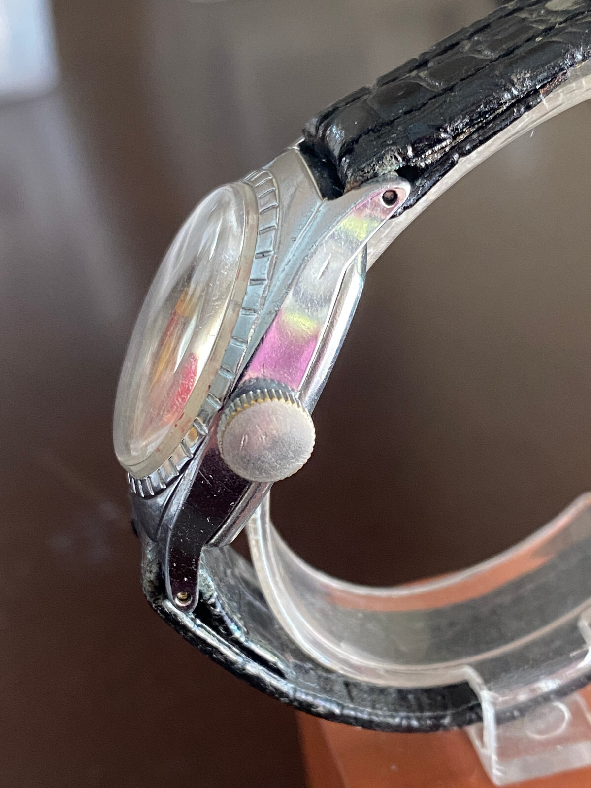 VINTAGE UNISEX INGERSOLL MICKEY MOUSE WRIST WATCH, US TIME, RUNS AND STOPS