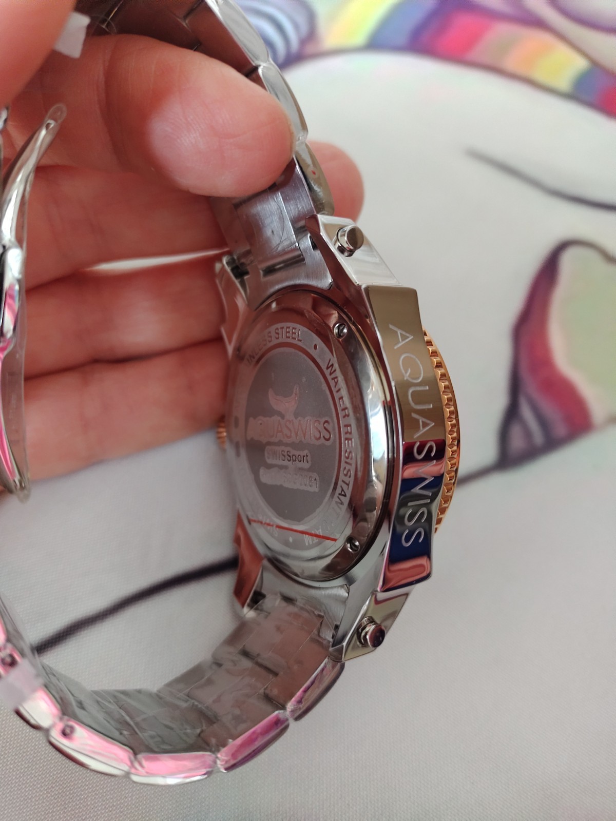 Aquaswiss men’s watch Swissport G water resistant white metal