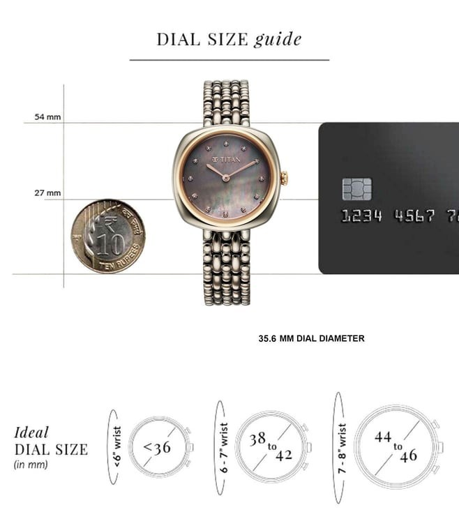 Titan Raga 95241KM02 Black Mother of Pearl Dial Sapphire Steel Womens Watch