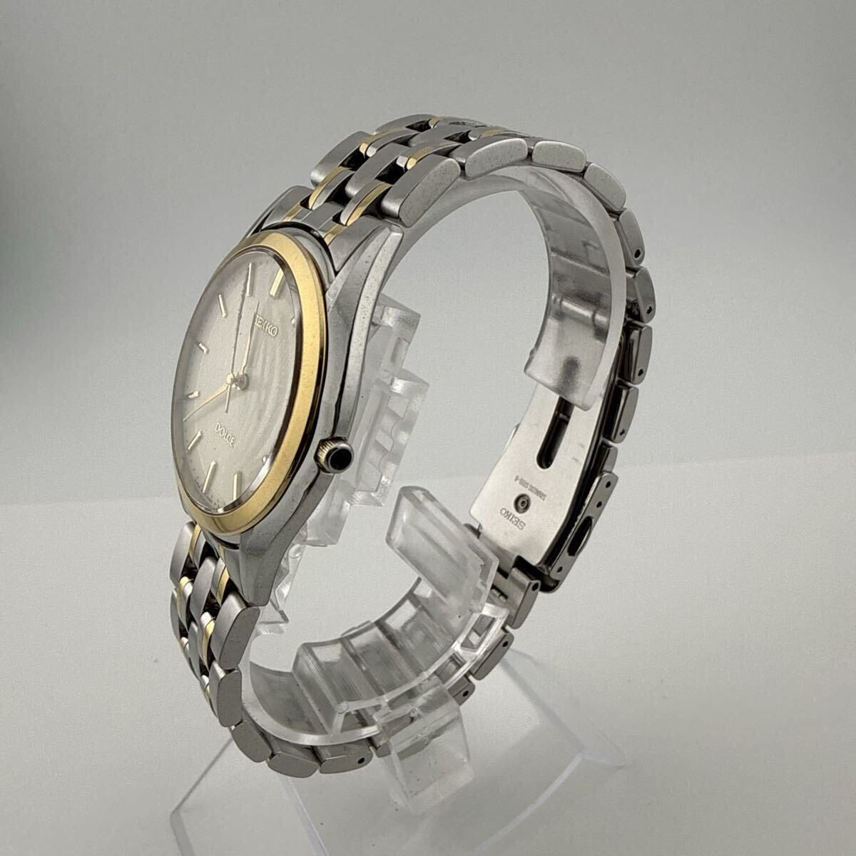 SEIKO 8J41 6160 DOLCE Men’s Watch Operational Onyx Missing from Crown Engraving
