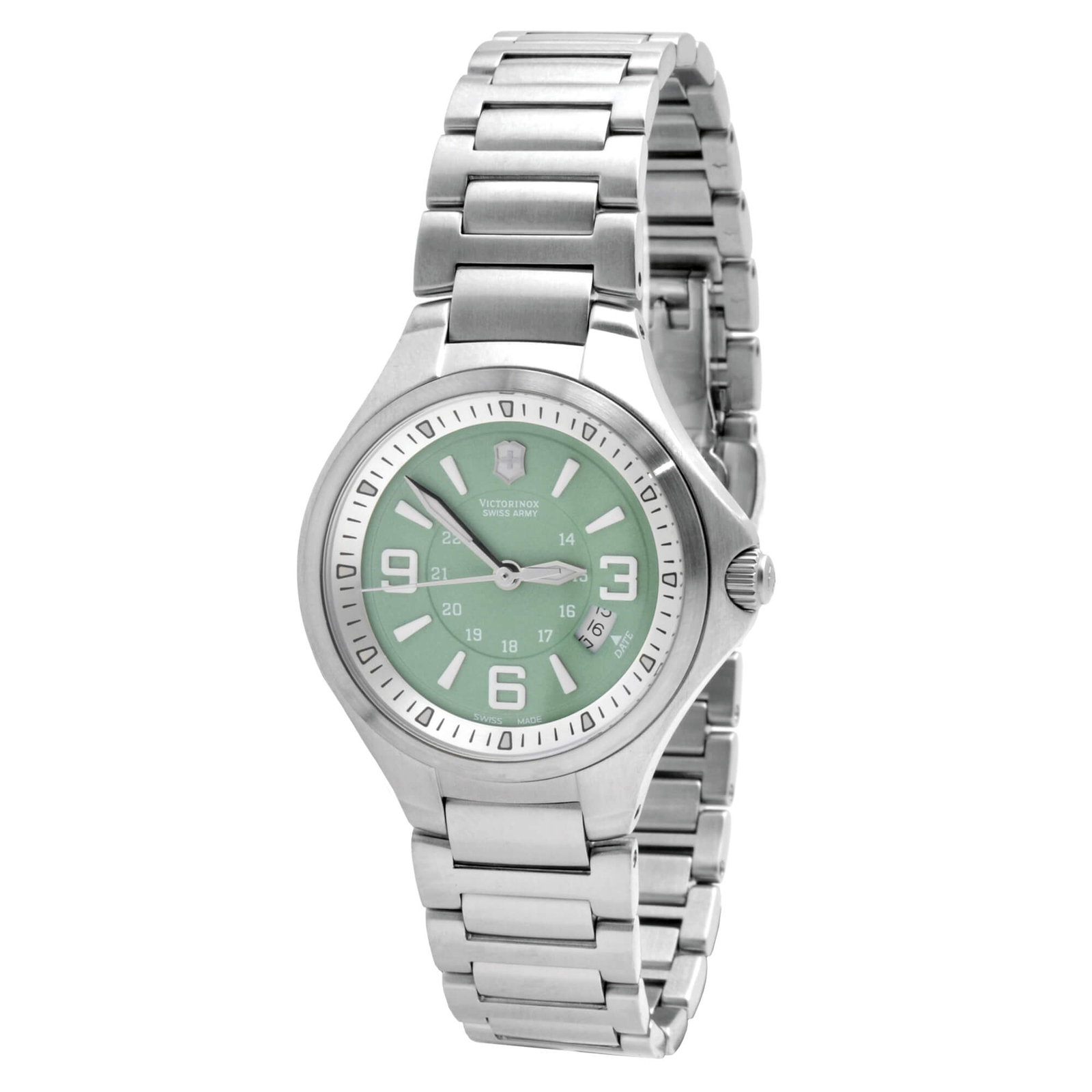 Victorinox Swiss Army Women’s Watch Base Camp Green Dial Steel Bracelet 249076