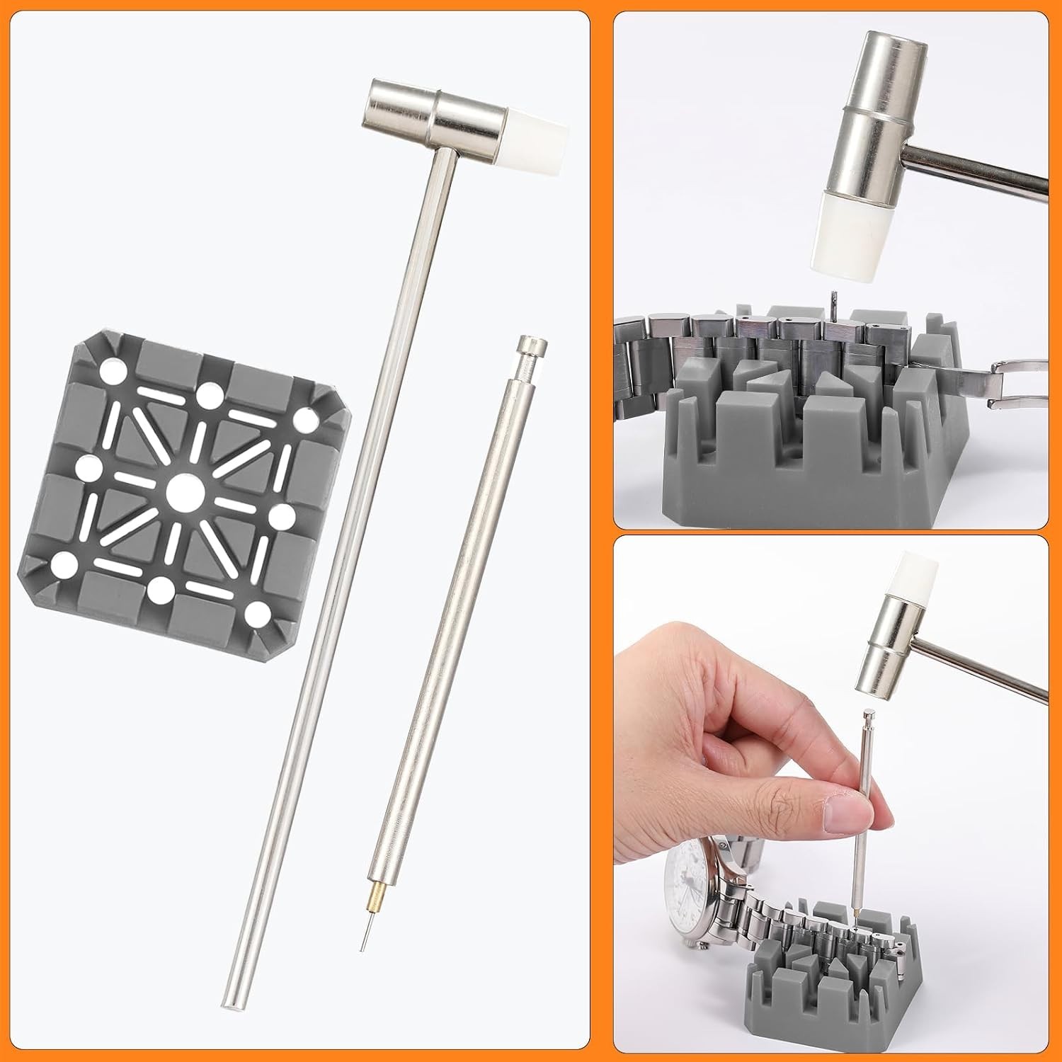 Durable Metal Watch Link Remover & Spring Bar Tool Set for Precise Adjustments