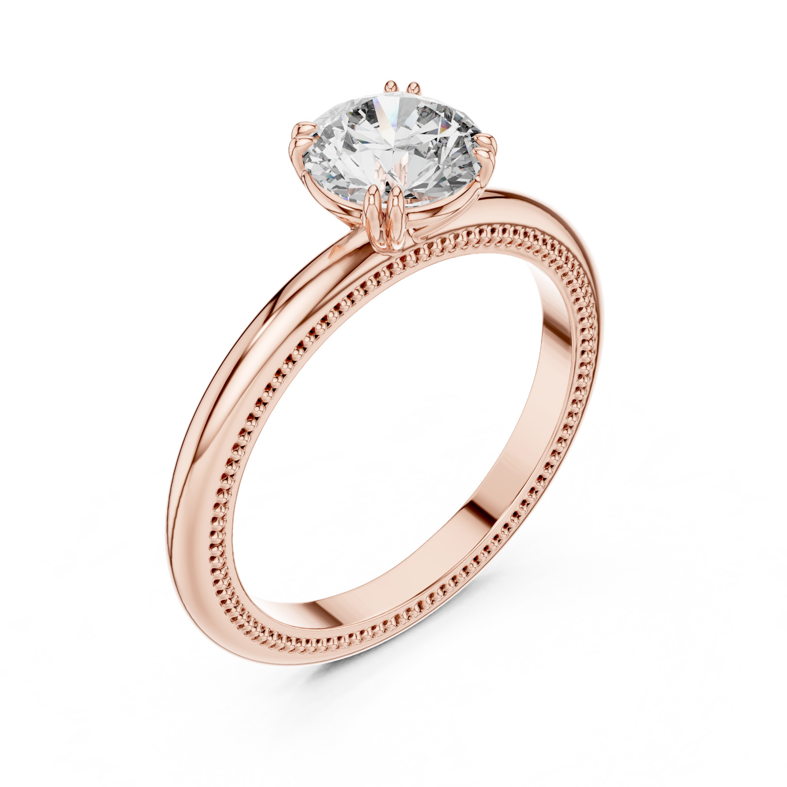 1 Ct Lab Grown Diamond IGI Certified Engagement Wedding Gold Ring 14 K F VVS