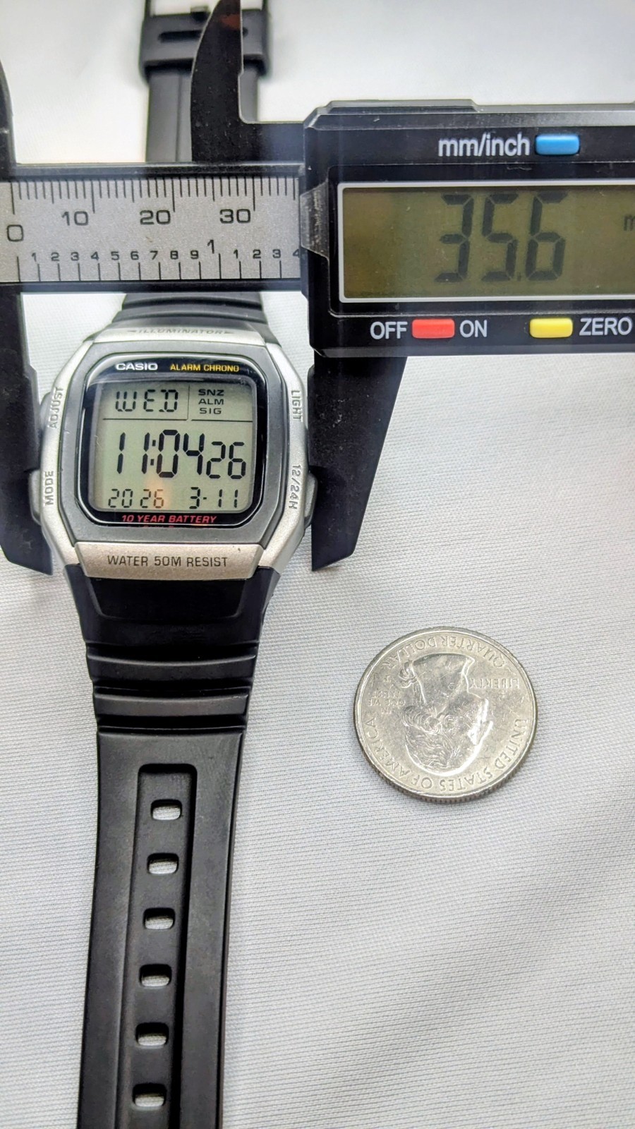Casio W-96H Digital Multifunction Men’s 36MM Sports Watch. All But Light Works