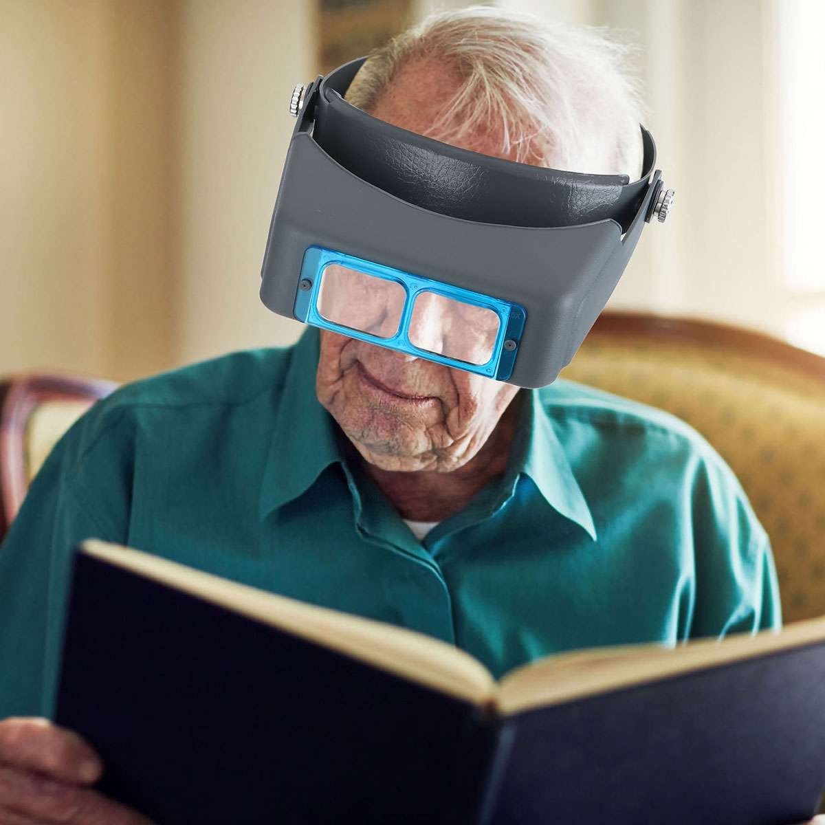 Jewelers Head Headband Magnifier LED Illuminated Visor Magnifying Glasses Loupe