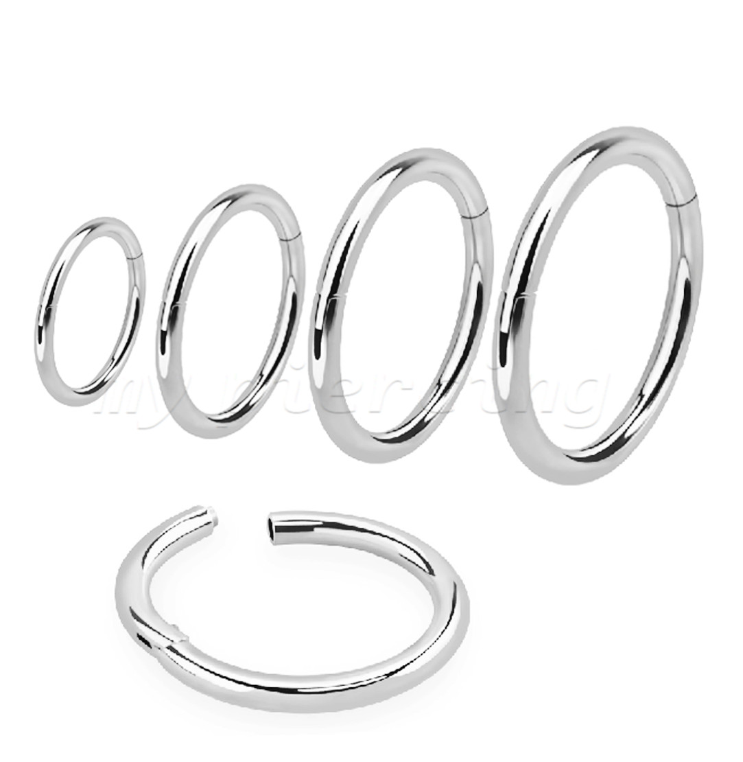 2x 20G 18G 16g 14G Hinged Segment Ring Surgical Steel Ear Cartilage Septum Ring